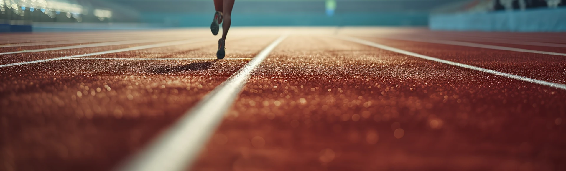 Atleta correndo na pista