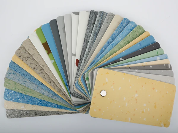 The pattern and texture display of PVC sports flooring