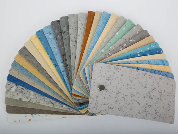 The pattern and texture display of PVC sports flooring