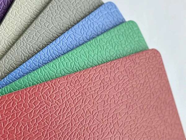 The pattern and texture display of PVC sports flooring