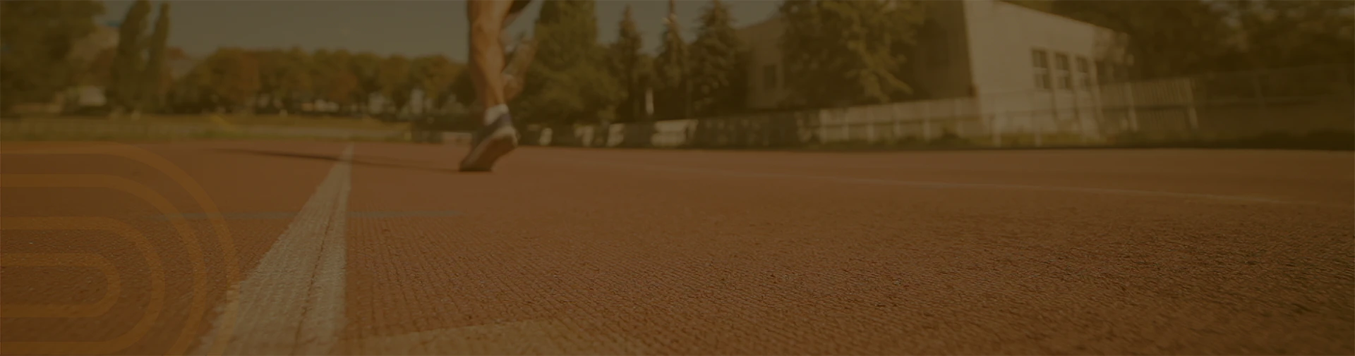 Close up shot of a man running on the track